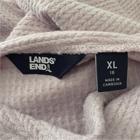 Lands' End Cable Ottoman‎ Relaxed Long Sleeve Funnel Neck Tunic Size XL  (1566) - Picture 6 of 7